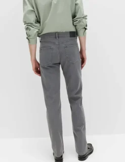 Straight Fit Textured 5 Pocket Jeans