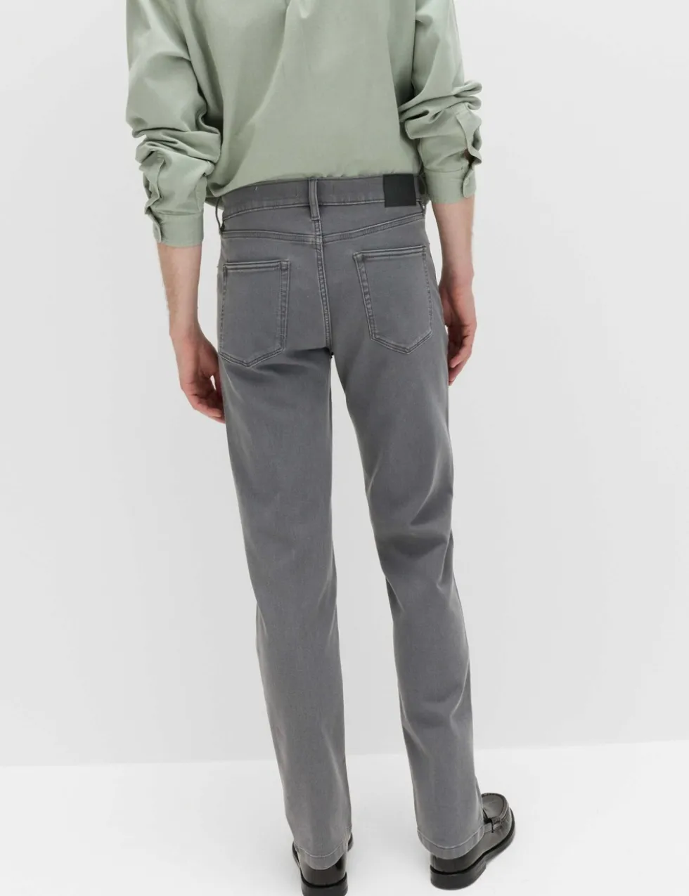 Straight Fit Textured 5 Pocket Jeans