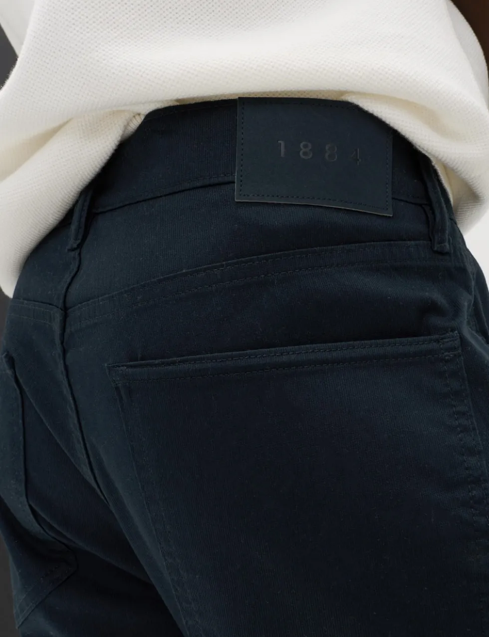 Straight Fit Textured 5 Pocket Trousers