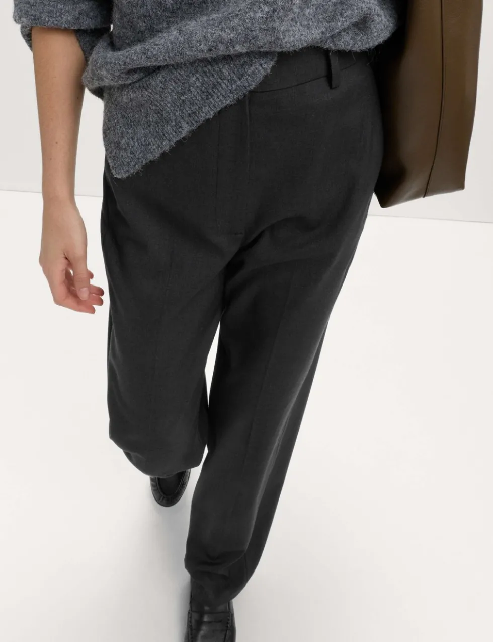 Straight Leg Trousers with Stretch