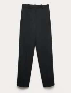 Straight Leg Trousers with Stretch
