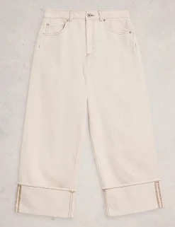 Straight Leg Turn Up Ankle Grazer Jeans