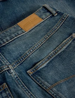 Straight Leg Turn Up Ankle Grazer Jeans