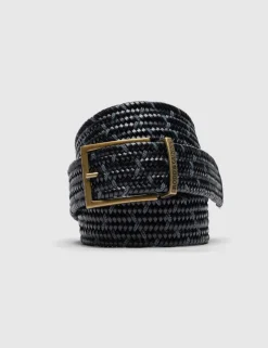 Stratford Leather Stretch Woven Belt