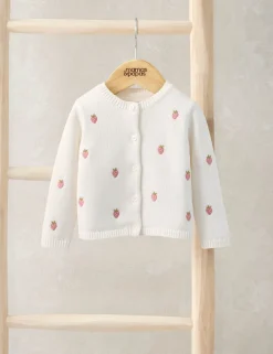 Strawberry Embroidered Cardigan (7lbs-12 Mths)
