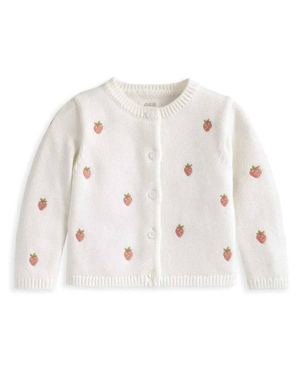 Strawberry Embroidered Cardigan (7lbs-12 Mths)