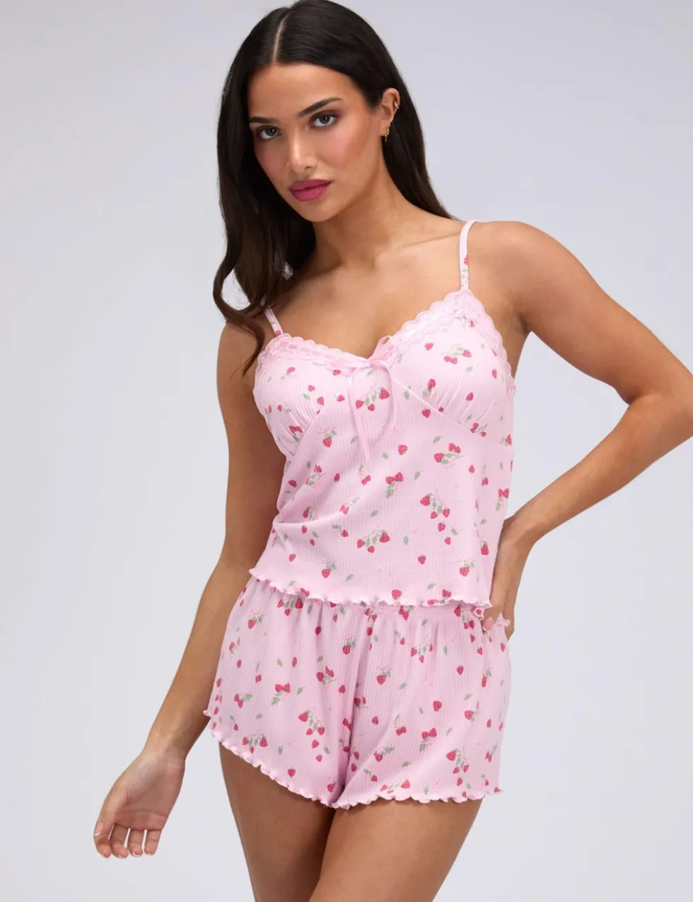 Strawberry Print Pyjama Set
