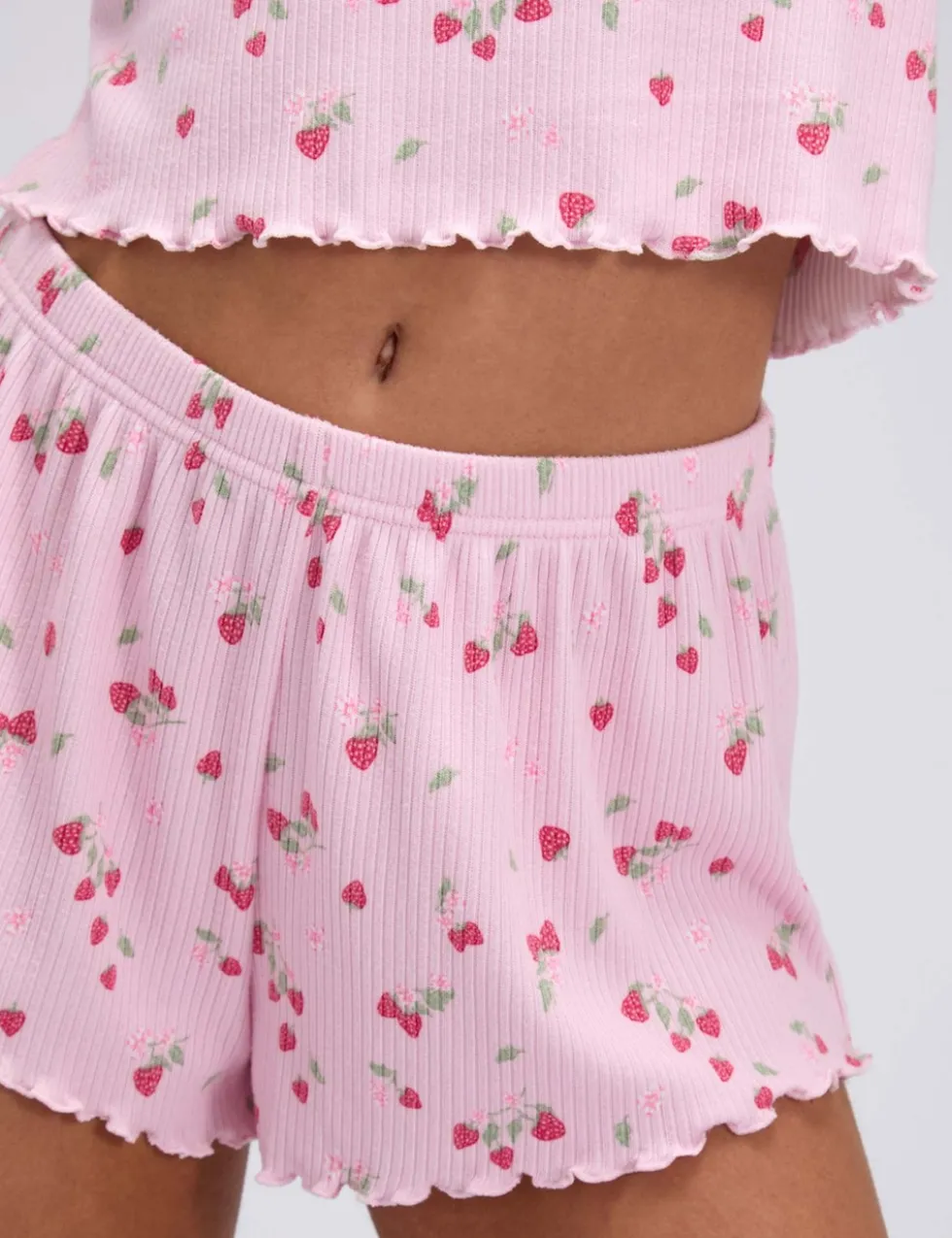 Strawberry Print Pyjama Set
