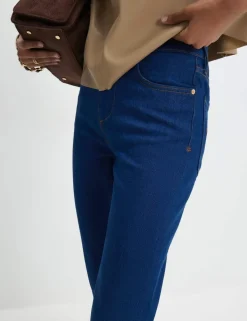 Stretch High Waisted Straight Leg Jeans