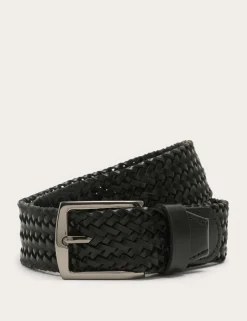 Stretch Leather Plaited Belt