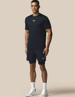 Stretch Two Layer Zip Pocket Sports Shorts
