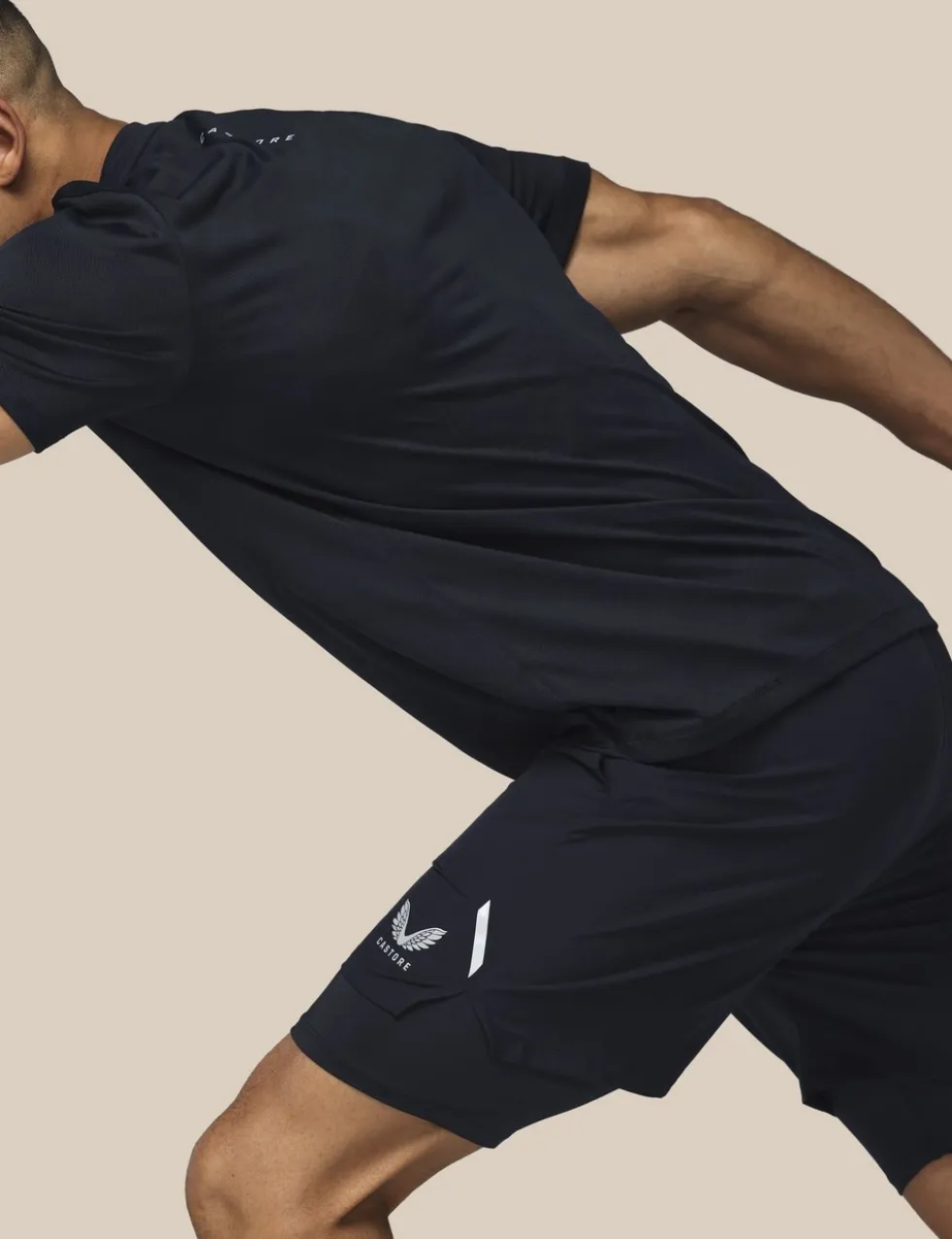 Stretch Two Layer Zip Pocket Sports Shorts