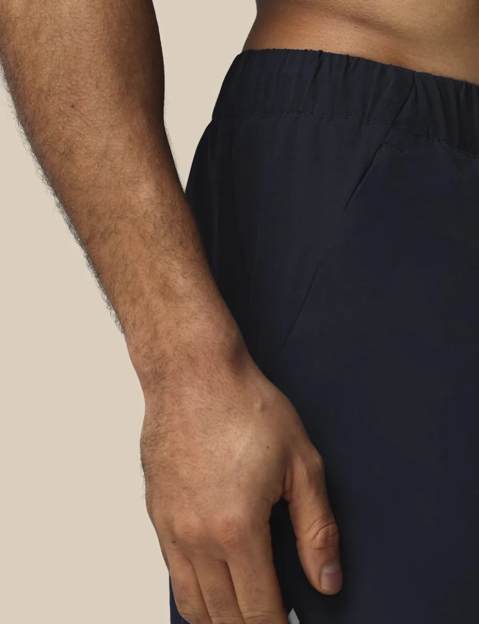 Stretch Two Layer Zip Pocket Sports Shorts