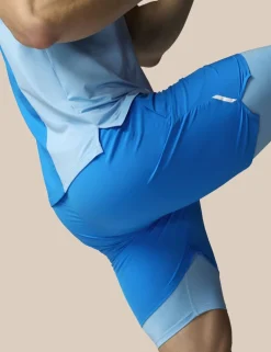 Stretch Two Layer Zip Pocket Sports Shorts