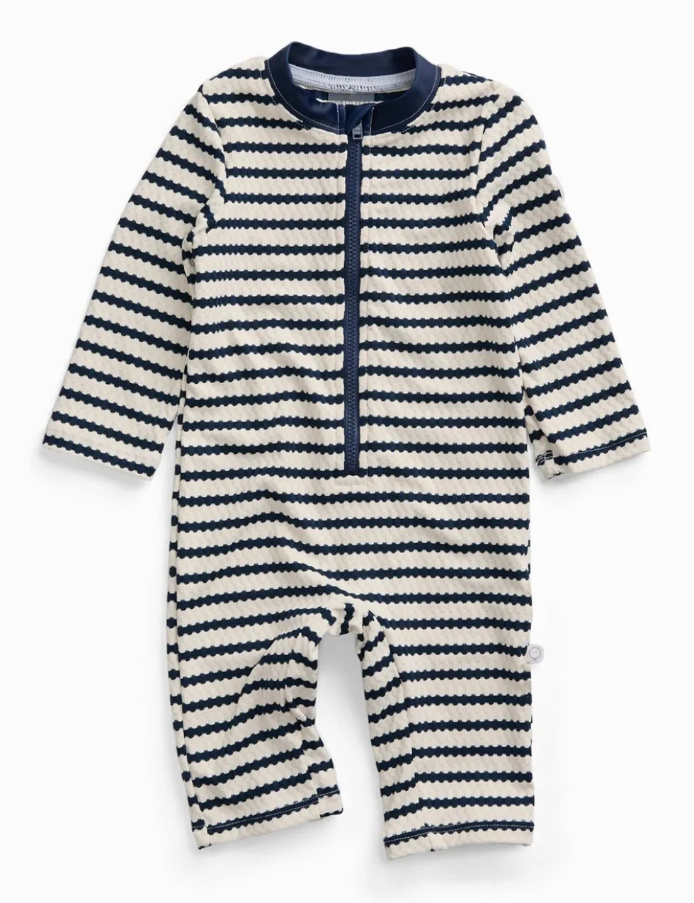 Striped All In One Swimsuit (0-18 Mths)