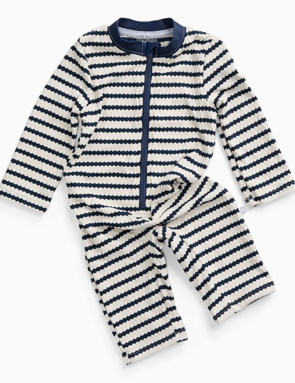 Striped All In One Swimsuit (0-18 Mths)