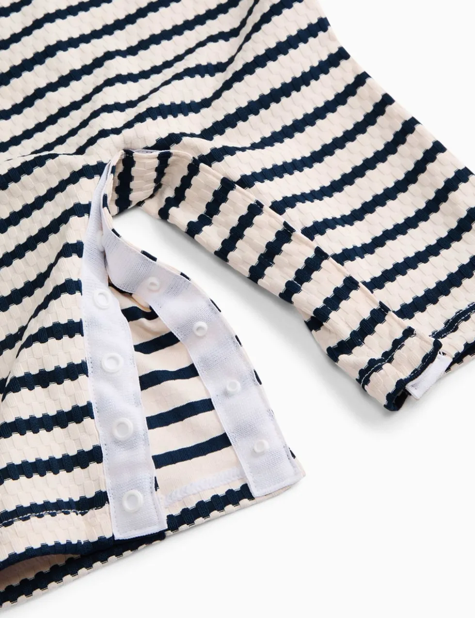 Striped All In One Swimsuit (0-18 Mths)