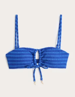 Striped Bandeau Bikini Top