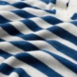 Striped Collared Relaxed Jumper with Linen