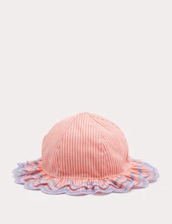 Striped Double Frill Bucket Hat (0-3 Yrs)
