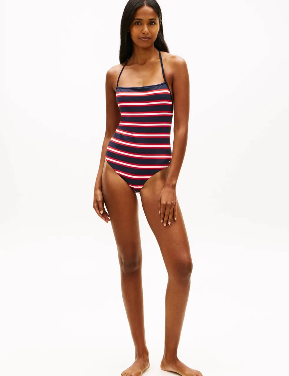 Striped Halterneck Swimsuit