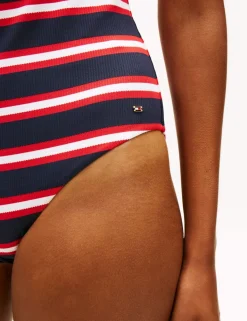 Striped Halterneck Swimsuit