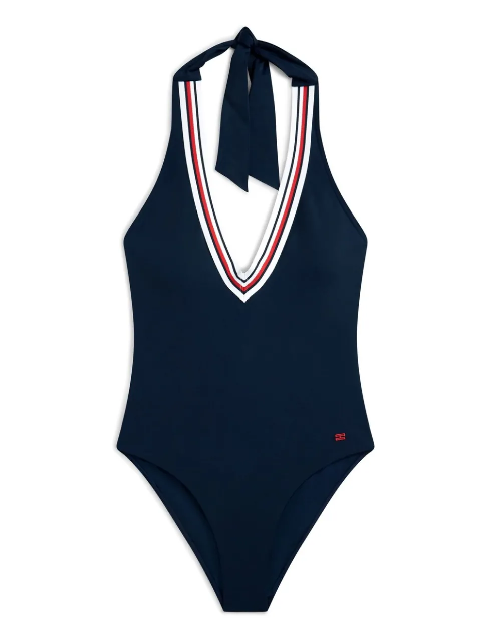 Striped Halterneck Swimsuit
