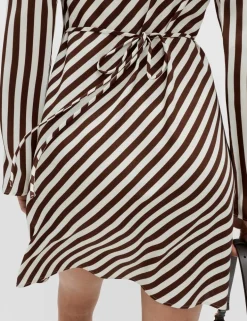 Striped Long Sleeve Mini Shift Dress