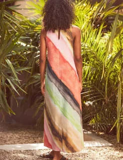 Striped Midaxi Column Dress