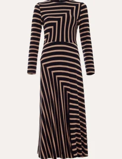 Striped Midi Waisted Dress