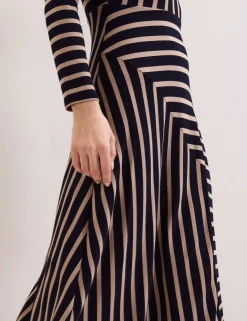 Striped Midi Waisted Dress