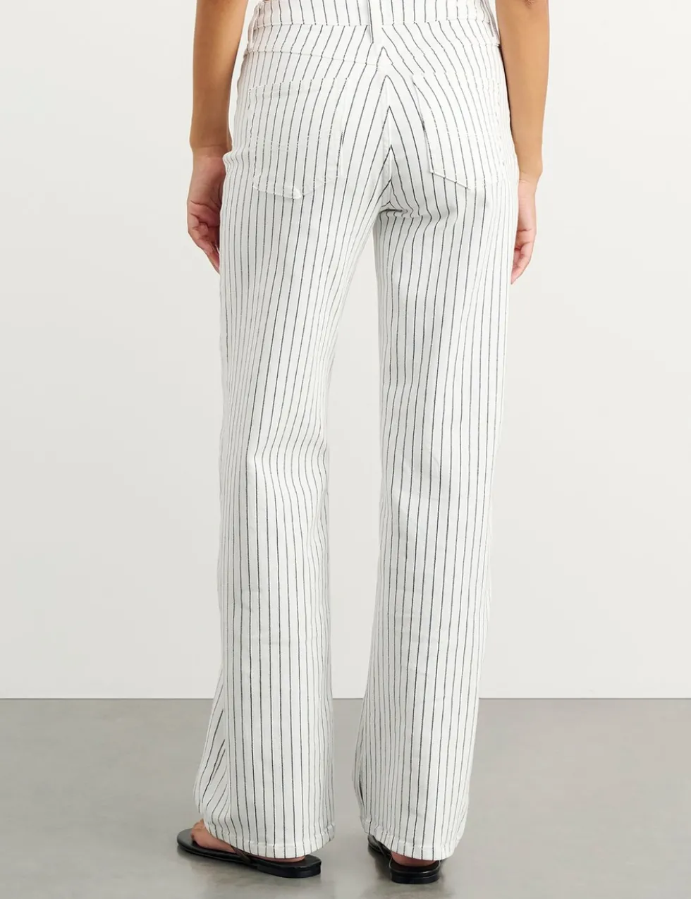 Striped Straight Leg Jeans