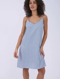 Striped Strappy Short Nightdress