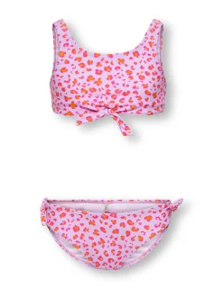 Striped Strawberry Knot Detail Bikini (7-14 Yrs)