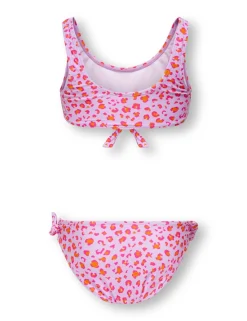Striped Strawberry Knot Detail Bikini (7-14 Yrs)