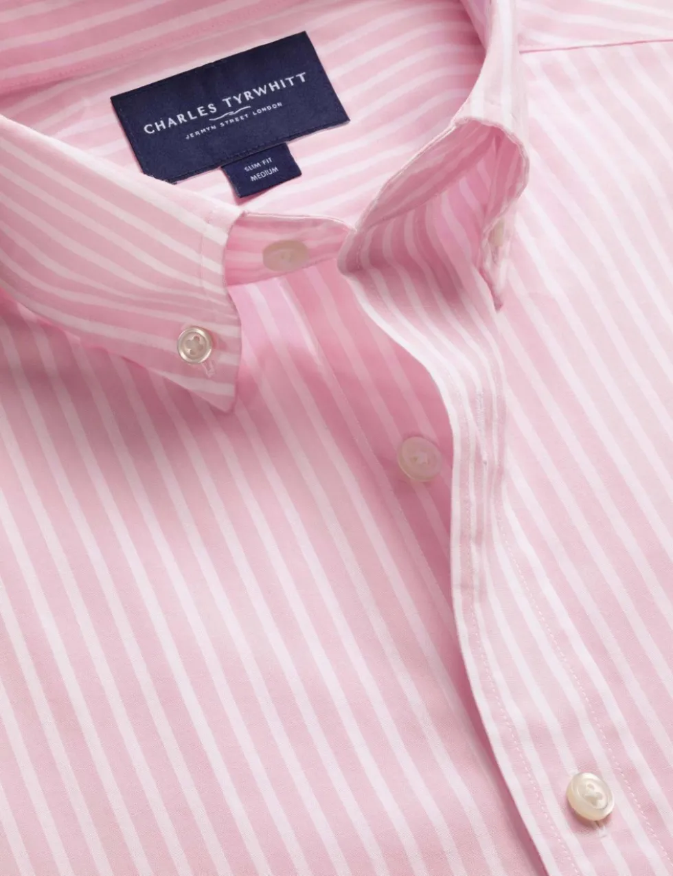 Striped Stretch Washed Poplin Oxford Shirt