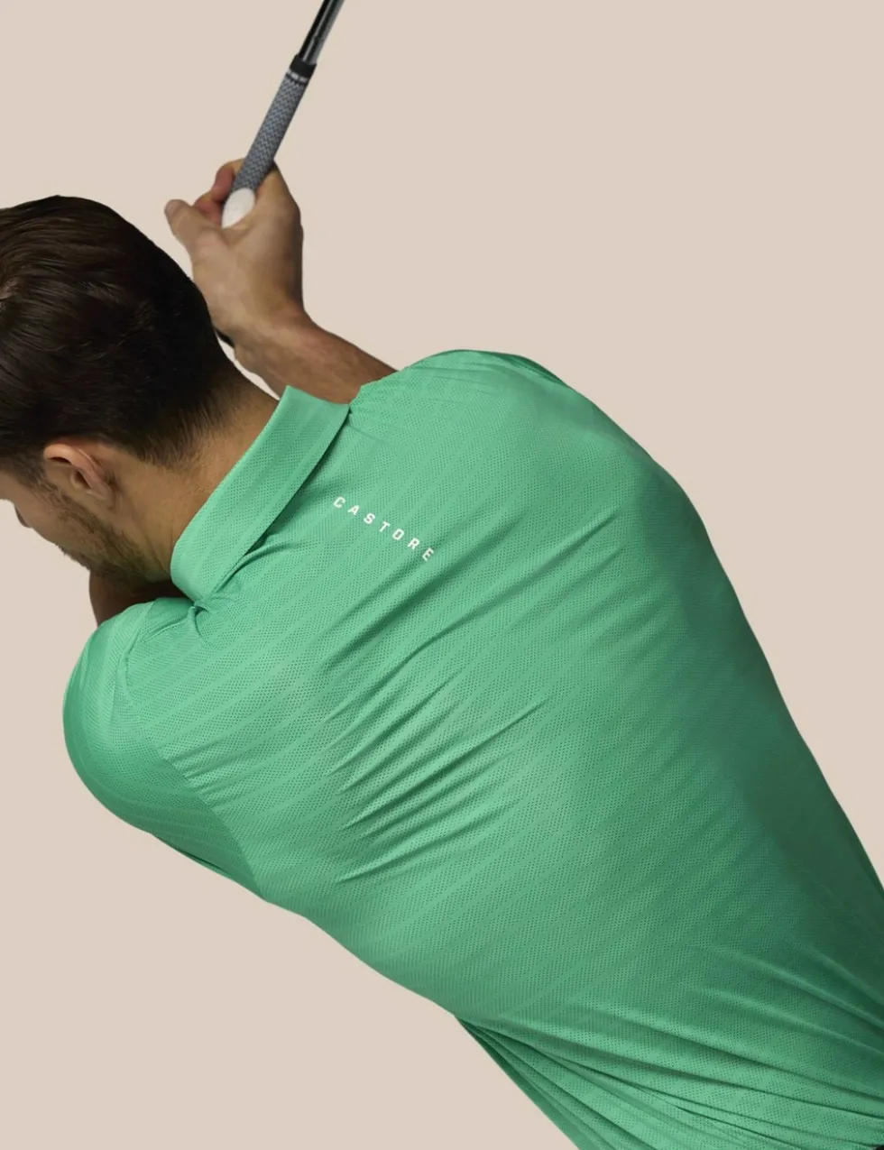 Striped Technical Stretch Polo Shirt