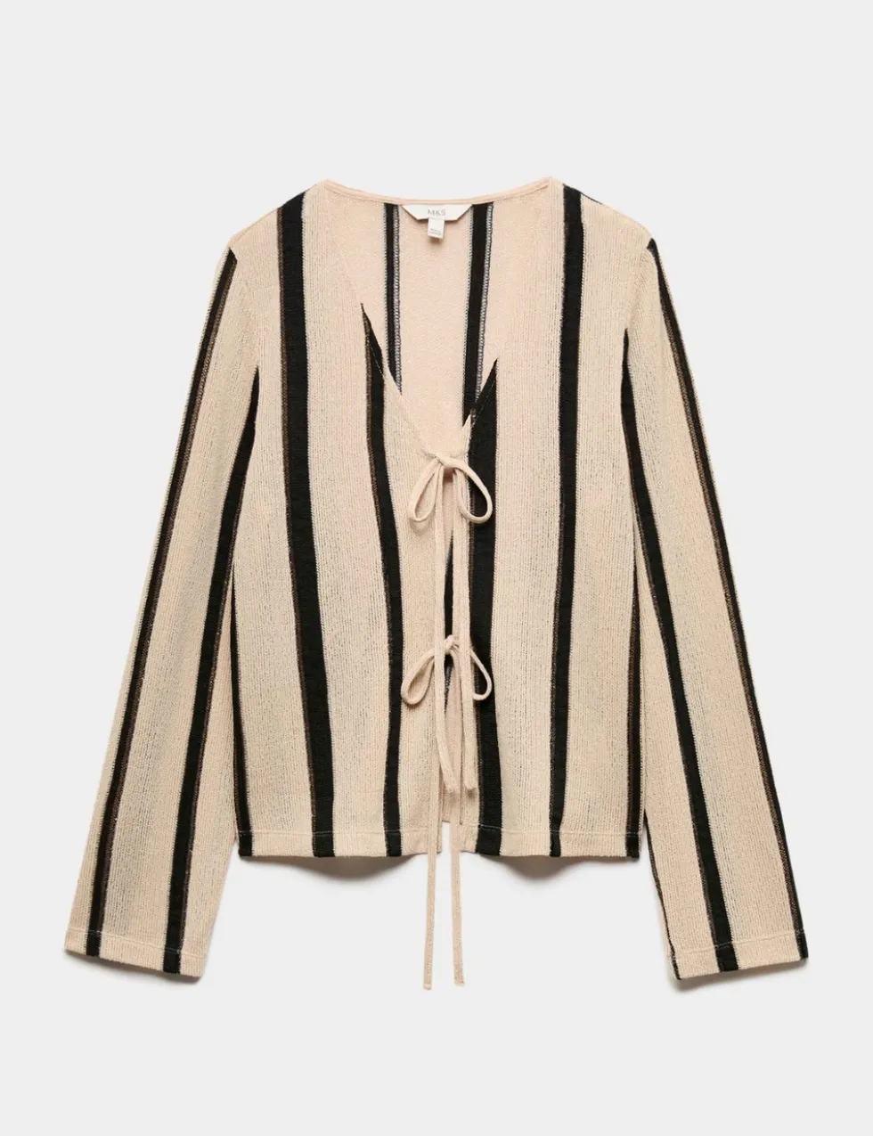 Striped Tie Front Top