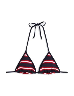 Striped Triangle Bikini Top