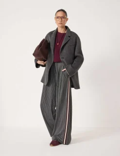 Striped Wide Leg Trousers