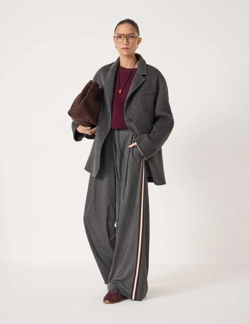 Striped Wide Leg Trousers