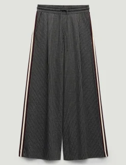 Striped Wide Leg Trousers