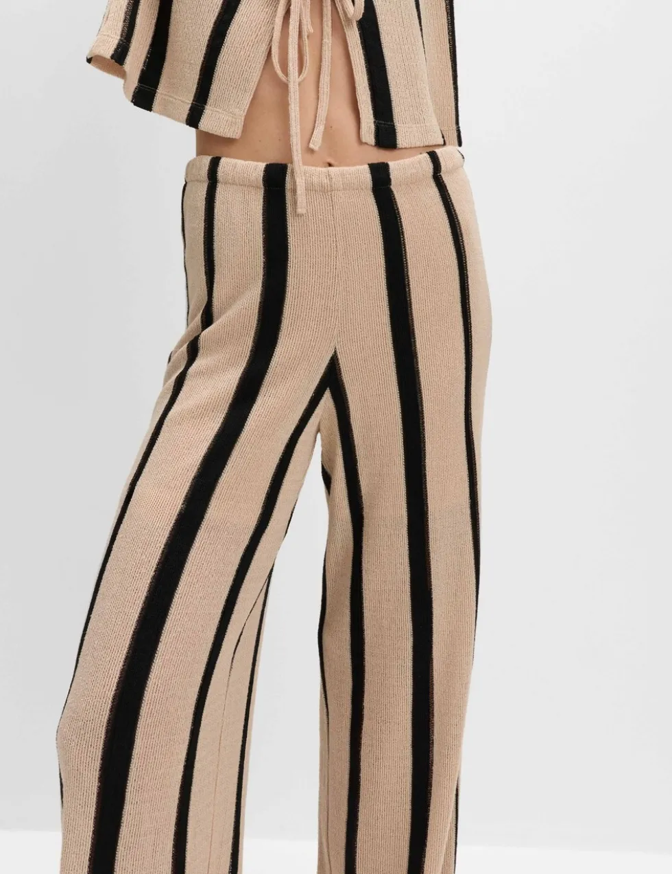 Striped Wide Leg Trousers