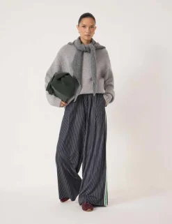 Striped Wide Leg Trousers