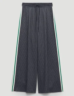 Striped Wide Leg Trousers