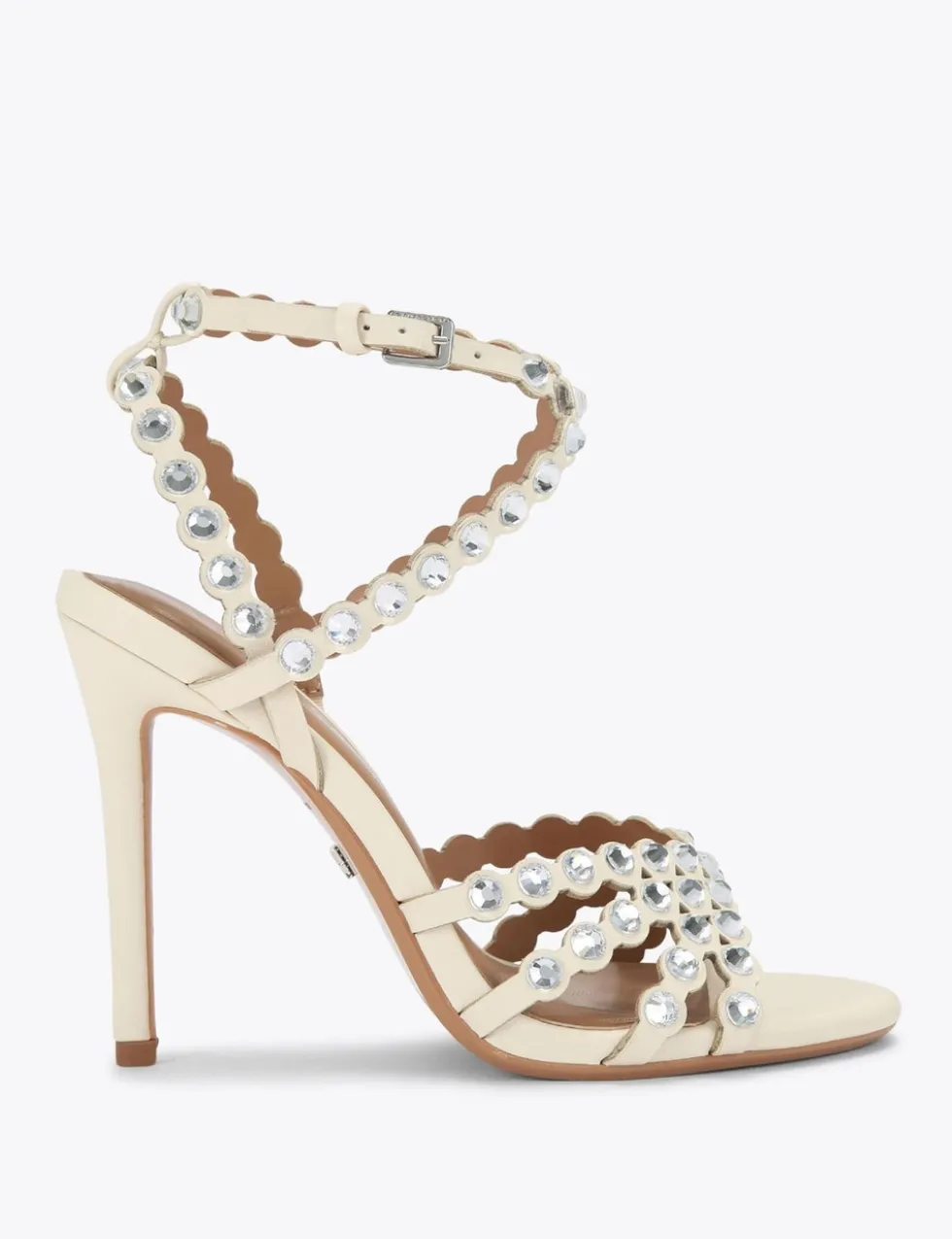 Studded Sparkle Stiletto Heel Sandals