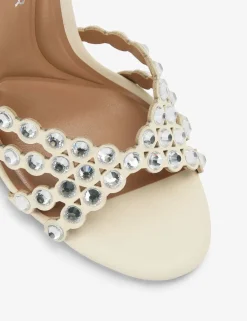 Studded Sparkle Stiletto Heel Sandals