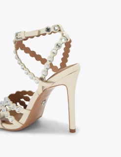 Studded Sparkle Stiletto Heel Sandals