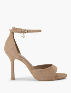 Suede Ankle Strap Stiletto Heel Sandals