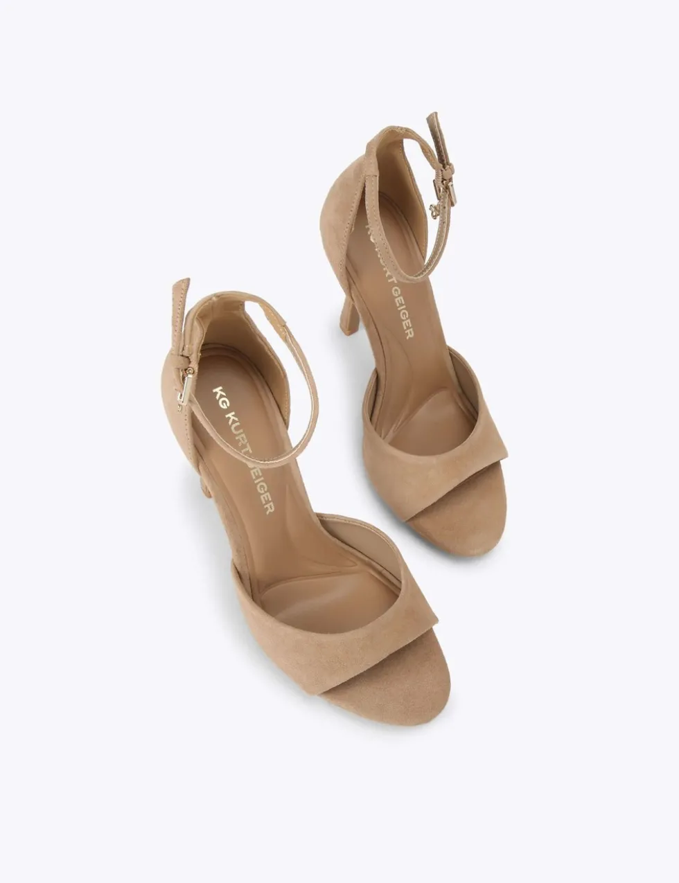 Suede Ankle Strap Stiletto Heel Sandals